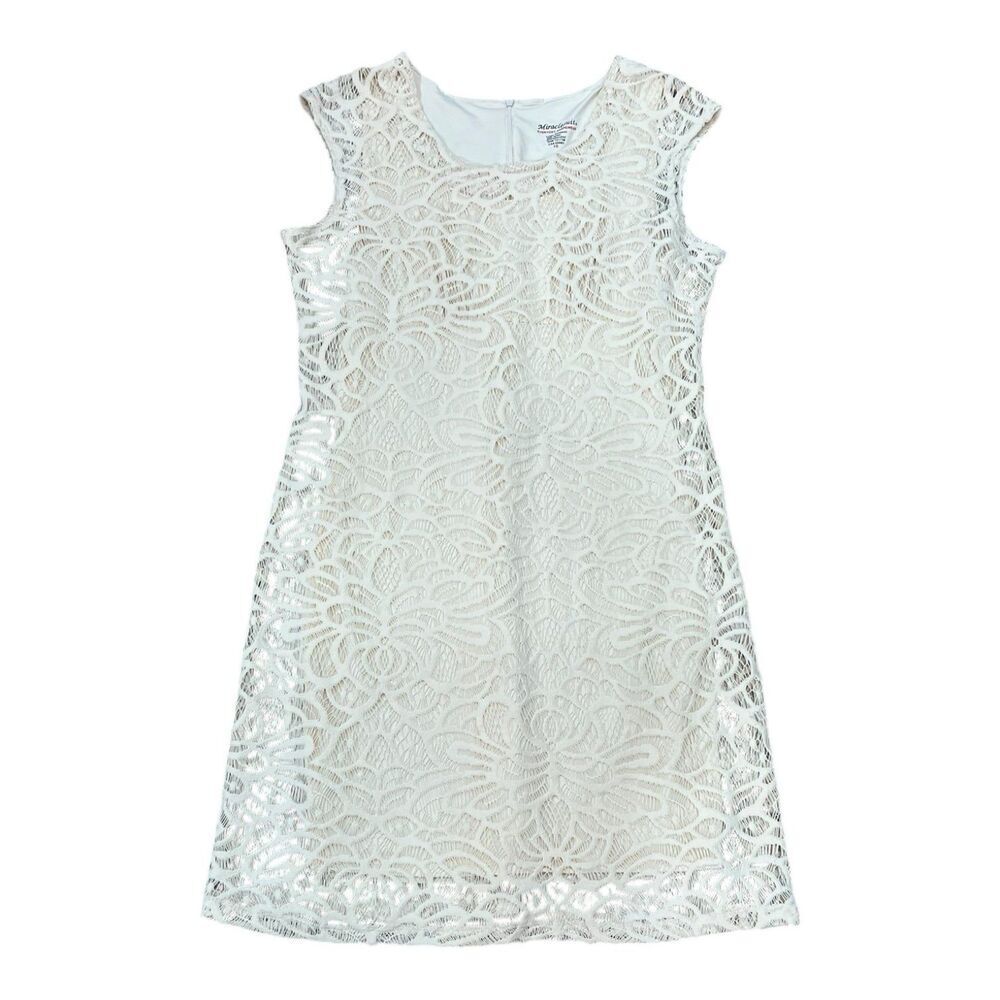 Miraclesuit Everyday Shapewear Ivory Slimming Slip Lace Dress 10